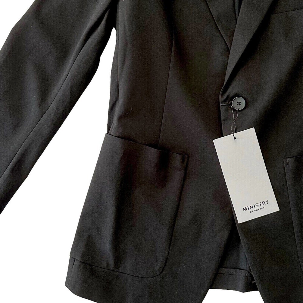 Ministry Of Supply Boom Kinetic Blazer Black Mens S Tailored Fit Two-Button $328 - Picture 5 of 16